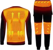 [IMYOGI] Cozy USB Heated Underwear Winter Fleece Lined Thermal Body Suit Electric Ski Wear Women Soft Heating Base Layer Clothing Washes