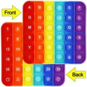 2 In 1 Letters Alphabets Numbers Addition Dual Sides Push Pop Bubble Fidget Toys