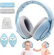 HVIERO 2 in 1 Ear Protection Baby Adjustable Noise Protection Headphones Children with Noise Cancellation, Earmuffs Baby for up to 48 Months Headphones Noise Protection