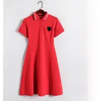 在飛比找ETMall東森購物網優惠-高爾夫球服裝女士連衣裙 2024春夏新款短袖裙 修身顯瘦大碼