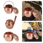Copper Pot with Lid Single Person Stockpot for Commercial Chef Restaurant