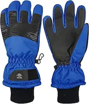 [N'Ice Caps] Kids Bulky Thinsulate Waterproof Winter Snow Ski Glove With Ridges
