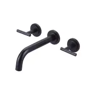 Wall Mount Bathroom Faucet:Oiled Rubbed Bronze Wall Faucet High Flow Two Hand...
