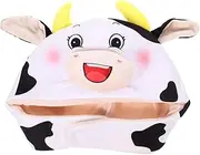 [VERDANVERSE] Adorable Cow Plush Headgear Costume Prop Creative Dress Up Gear for Parties Photography and Winter Fun Comfortable Skin Friendly Design