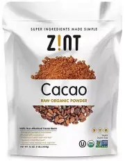 Zint Organic Cacao Powder 16 oz Raw Non-Alkalized Chocolate With Powerful Ant...