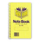Spirax 561 Notebook 96 Pages 5mm Ruled Spiral Side Opening School 147X87MM Book