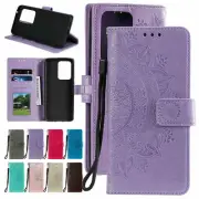 Leather Totem Card Wallet Flip Phone Case For Samsung A32 A52 A72 A21S A12 5G