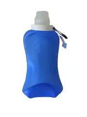 BPA FREE Collapsible Water Bottle 17 fl oz Liquid Silicone Flip Lid Freezable