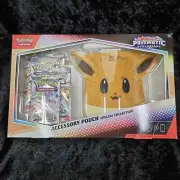 New Pokemon Prismatic Evolutions Eevee Accessory Pouch Special Collection Sealed