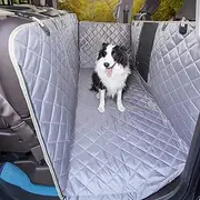 iBuddy Dog Hammock for Truck with Flip Up Rear Seats Crew Cab Truck Floor Dog Seat Cover Protects Vehicle from Hair, Scratches and Dirt, Back Seat Cover Fits Ford F150 F250, Chevy Silverado & RAM