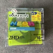 10 Pack NEON Imation Formatted Diskettes IBM 2HD 1.44 MB Sealed Acrylic Box