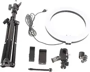 10 LED Light, 2900-5600 K LED Fill Light, Selfie Light with Phone Clips of 360° Adjustable Metal Tube and Foldable Tripod for Makeup YouTube Video, Live Broadcast,