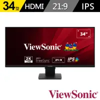 在飛比找momo購物網優惠-【ViewSonic 優派】VA3456-MHDJ 34型 