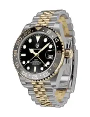 Pagani Design Mens Watches GMT 100M Waterproof Sapphire Glass Stainless Steel...