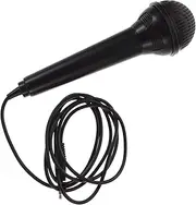 ibasenice Portable Electronic Keyboard Microphone 3.5mm Singing Clip for Adults Piano Handheld Mic Black