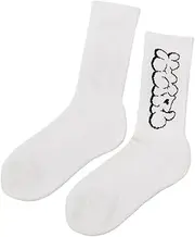 X-girl(エックスガール) X Girl PluMP Logo Rib Socks, Women's
