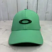 Oakley Tincan Mint Green Stretch Flex Fitted Hat Size L/XL Cap New Black Logo