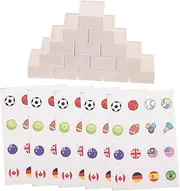 GARIOUANS 65 Seaside Game Blocks Tiles Mahjong Style Sports Ball Plastic Game Set for Outdoor Gatherings and Social Events
