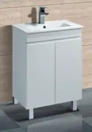 600*370mm Slim Bathroom Vanity Cabinet With ceramic top
