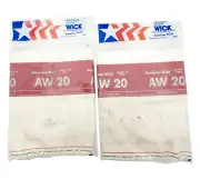 American Wick Lot of 2 AW-20 Kerosene Heater Wicks New Sealed