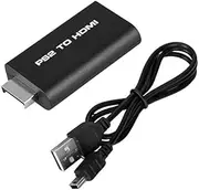 PS2 to HDMI Converter Adapter, Supports All PS2 Display Modes, HDTV HDMI Monitor AV to HDMI Signal Transfer Adapter