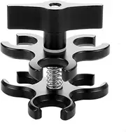 Bulb Clamp Accessory Submersible Fill Light Stand Light Arm Flashlight Arm One Inch Three Hole Butterfly Clip Black Premium and Durable New Replacement Parts