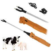 12000V Rechargeable Livestock Prodw/ LED Electric Cattle Prod Stick 26.18in