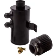 Aluminium Baffled Engine Oil Catch Can (2) AN10 Twin Port Breather Filter 0.75L (for: Honda)