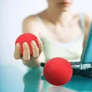 Silicone Massage Grip Ball For Hand Finger Strength Exercise Red QDXU