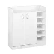 Artiss 2 Doors Shoe Cabinet Storage Cupboard - Whi
