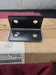 National Hardware Corner Braces N351-483 Steel Black 1.6"x 3-1/8" LOT OF 25