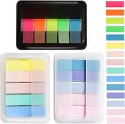 300 Pcs Sticky Tabs, Transparent Page Markers with Base Box, Colorful Book Annotation Kit, Clear Index Tabs with Translucent Index Stickers for Books Page Bookmarks Office Supplies