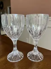 Mikasa Park Lane Crystal Glasses Wine Water Goblets 6 3/4” - Set Of 2