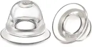 Niplette 4 Pack Invisible Suction Cups for Flat and Inverted Corrector - Made of Food Grade Silicone - 100% Silicone (Nipple Latch with Portable Case)