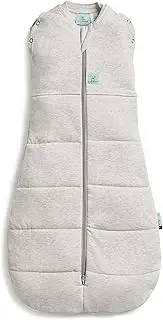 ergoPouch 2.5 TOG Cocoon Swaddle, 6-12 Months – Grey Marle Print – Organic Cotton Swaddle & Sleeping Bag in One – Arms In/Out – Easy-to-Use Two-Way Zipper – Designed for Safety & Comfort