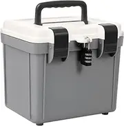 Combination Safe Box,Large Capacity Document Safe Box with Combination Lock,Portable Locking Organizer for Home Office Traveling (Grey)