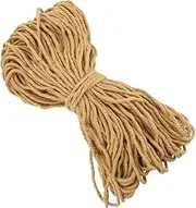 Jute Rope 8 mm, 75 M/246 Ft Garden Twine Natural, 4 Strands Strong Jute Twine, Thick String for Gift Wrapping, Crafts & DIY, Gardening, Decoration, Cat Scratcher