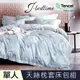 【J-BEDTIME】單人頂級天絲TENCEL®吸濕排汗二件式床包組-漫步時光(藍綠)