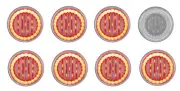 (Set/8) 4" Round LED X-Series Lumos Stop, Turn & Tail Lights Red LED/Clear Lens
