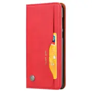 Knead Skin Texture Horizontal Flip Leather Case for Huawei Y9(2018) / Enjoy 8 Plus, with Photo Frame & Holder & Card Slots & Wallet(Red)