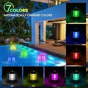 Solar Floating Pool Lights Waterproof LED Ball Lights RGB Color Changing Pool Pond Fountain Garden Party Bathtub Decoration