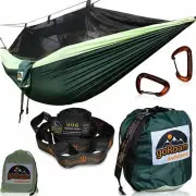 Outdoors Camping Hammock with Mosquito Net | Hex Ripstop Nylon - 10f Tree Straps