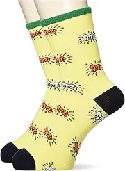 [Atsugi] NXC5186 Keith Haring Infant Socks, Baby Overall, Crew Length
