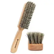 Beard Brush for Men with 100% Natural Bristles - Thick Facial Hair Styling To...