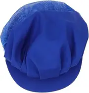 [BESTYASH] Men's Chef Hat Breathable Mesh Hat Lightweight Working Cap for Men Women Sanitary Protective Hat Food Service Cap Black