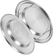 CRILSTYLEO Stainless Steel Seafood Tray Stand Tiered Serving Platter Lid Double Layer Display Stand for Buffet Wedding Party