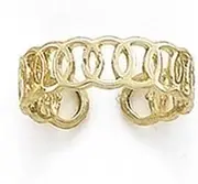 [JewelryWeb] 14ct Yellow Gold Linked Circles toe ring