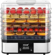 Maxkon Digital Food Dehydrator Fruit Meat Vegetable Dryer Beef Jerky Maker w/...