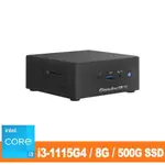 捷元 MINI PC INTEL 11代 迷你電腦 I3-1115G4/8G/500G SSD