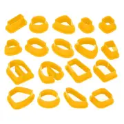 Polymer Clay Cutters,18 Pcs Clay Cutters Polymer Clay Earrings Kit Mini,Yellow